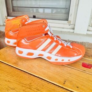 Y2K vintage adidas Orange and White High-Top Sneakers